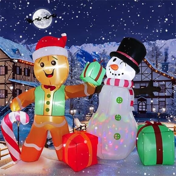 6 FT Christmas Decorations Outdoor Inflatables Gingerbread Man - Picture 7 of 7